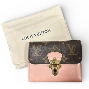 Louis Vuitton Ballerine Pink & Monogram Leather Cherrywood Compact Bifold Wallet